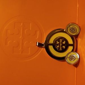 Tory Burch Gold & Yellow Pendant with matching Earrings